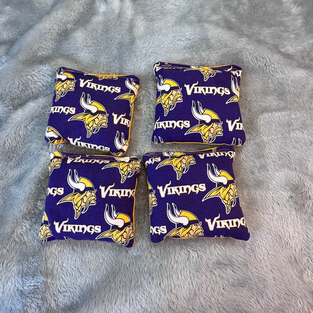 Minnesota Vikings CornHole Bean Bags Set of 4